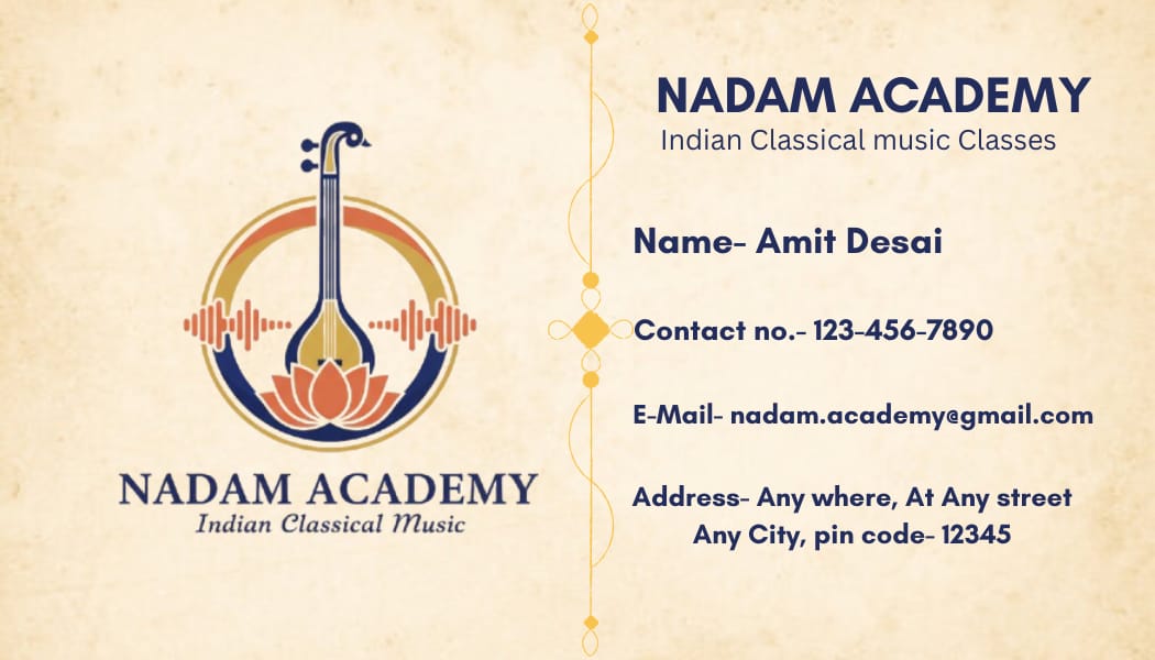 Nadam Academy Business Card